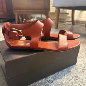 💯 GUCCI Women’s Stylish Orange Sandals /w Original Box Size 38