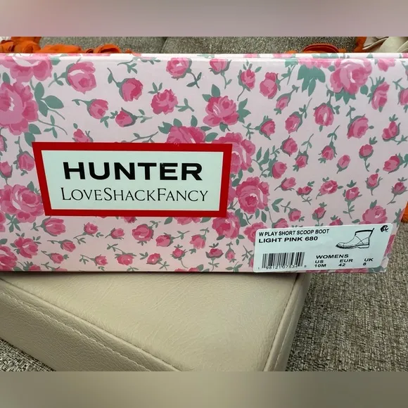❣️🆕 Hunter x LoveShackFancy Women's PLAY™ Short Rose Heart Rain Boots❣️