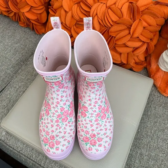 ❣️🆕 Hunter x LoveShackFancy Women's PLAY™ Short Rose Heart Rain Boots❣️
