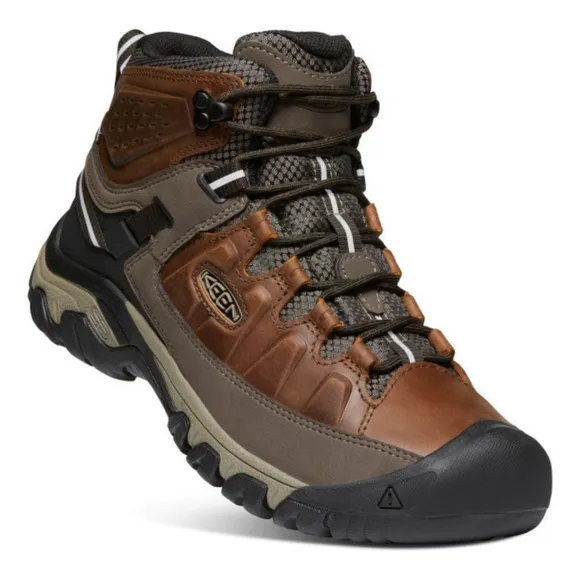 . Mens Keen Targhee III Waterproof Mid Rise Hiking Boots Chestnut/Mulch