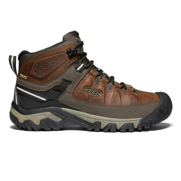 . Mens Keen Targhee III Waterproof Mid Rise Hiking Boots Chestnut/Mulch