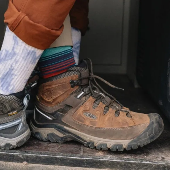. Mens Keen Targhee III Waterproof Mid Rise Hiking Boots Chestnut/Mulch