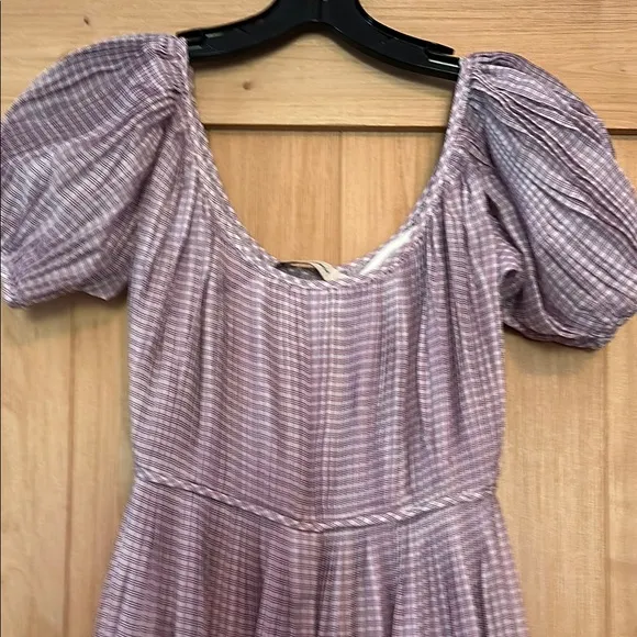 💜 NEW Tory Burch Belted Pleated Checked Cotton And Silk Voile Maxi Dress 💜