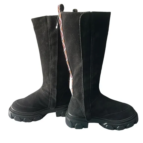🏜️ NWT Anthropologie x FARM Rio black suede boots🏜️