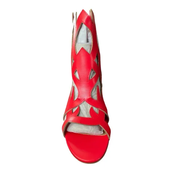 🆕 Red Cutout Women's Heels