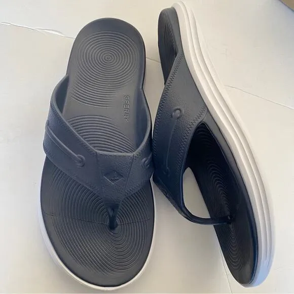 - Sperry Men’s Float Solid Color Navy Sandals Slippers Size US 13M