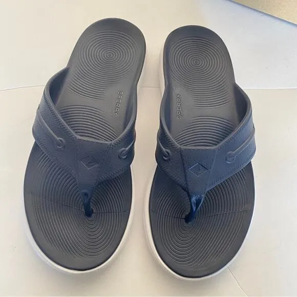 - Sperry Men’s Float Solid Color Navy Sandals Slippers Size US 13M