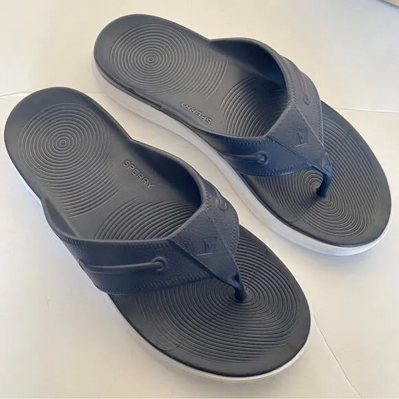- Sperry Men’s Float Solid Color Navy Sandals Slippers Size US 13M