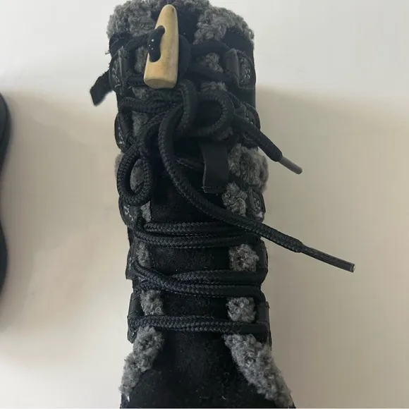 - Timberland Zesta Suede Tall Toddlers Boots Black Leather 84873 Winter Wo…