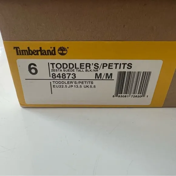 - Timberland Zesta Suede Tall Toddlers Boots Black Leather 84873 Winter Wo…