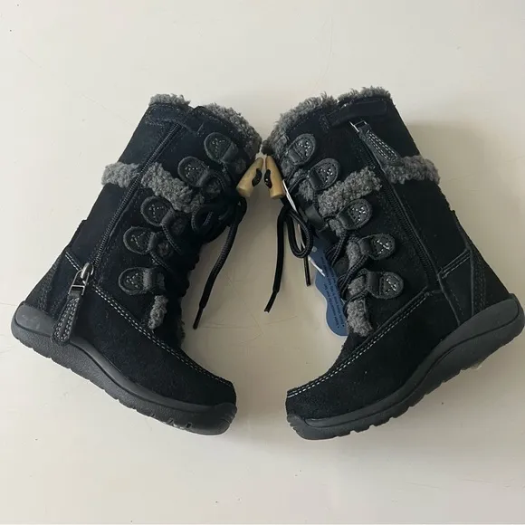 - Timberland Zesta Suede Tall Toddlers Boots Black Leather 84873 Winter Wo…