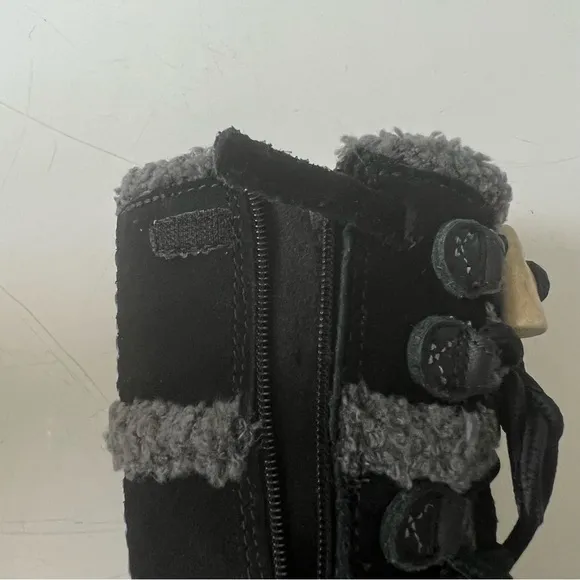 - Timberland Zesta Suede Tall Toddlers Boots Black Leather 84873 Winter Wo…