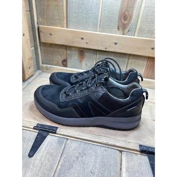 11M Clarks Collection Mens Waterproof Black Casual Sneakers Walking Shoes
