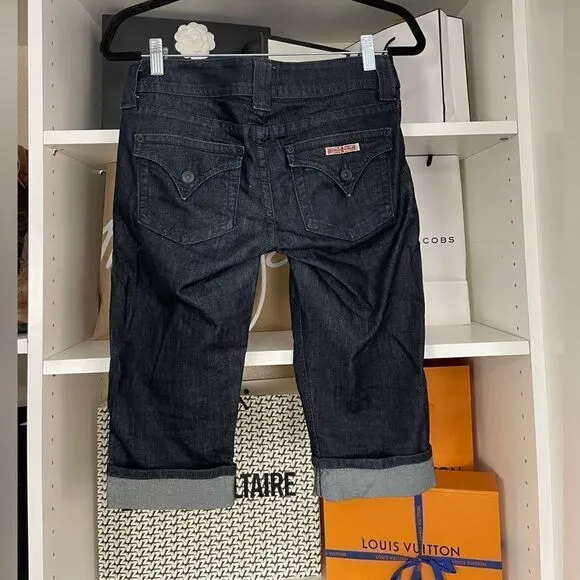 14. HUDSON PALERME KNEE CUFFED BERMUDAS in a dark wash 26