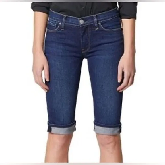 14. HUDSON PALERME KNEE CUFFED BERMUDAS in a dark wash 26