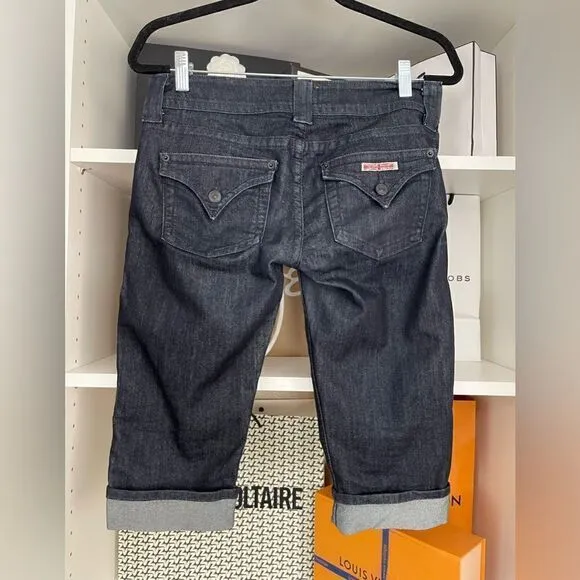 14. HUDSON PALERME KNEE CUFFED BERMUDAS in a dark wash 26