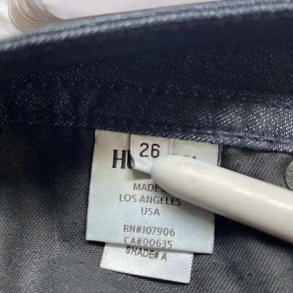 14. HUDSON PALERME KNEE CUFFED BERMUDAS in a dark wash 26