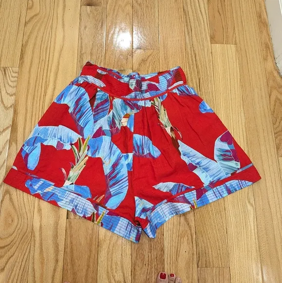 15. NWOT FARM RIO RED SWEET JUNGLE ORGANIC COTTON SHORTS