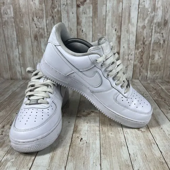 2021 Nike Air Force One 07 Triple White Retro Low Sneaker Shoes  Men's‎ 9.5