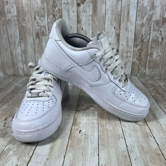 2021 Nike Air Force One 07 Triple White Retro Low Sneaker Shoes  Men's‎ 9.5