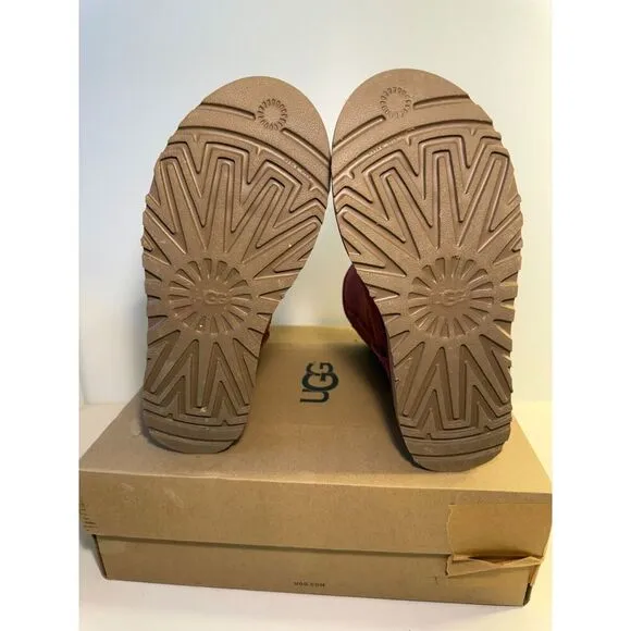 .4311 Uggs Classic Short II, Red Boots-US-6 Womens