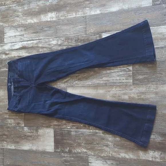 7FAMK Seven For All Mankind &quot;the Slim Trouser&quot; jeans flares sz 28x33.5L like new