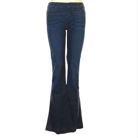 7FAMK Seven For All Mankind &quot;the Slim Trouser&quot; jeans flares sz 28x33.5L like new