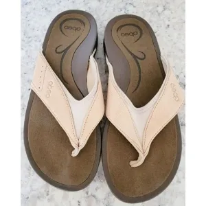 Abeo 7.5N Balboa Comfort Flip-Flops Thongs Tan NEW No Box