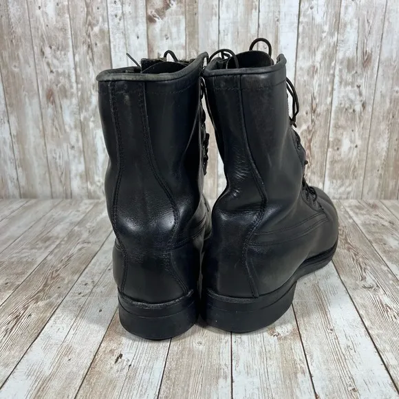 Addison shoe company vintage leather military boots Mens 9