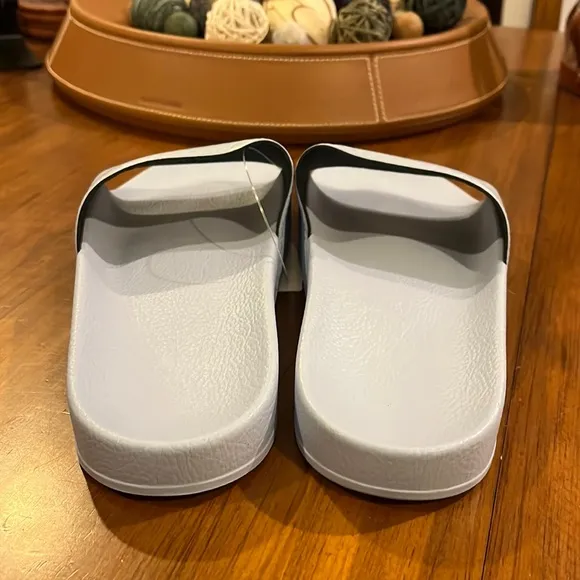 Adidas Adilette slides sandals new easy blue flip flops Italy BA7539 Mens Size 9