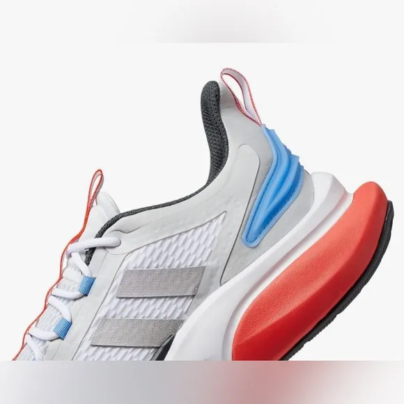 Adidas AlphaBounce   White Silver Red Blue Running‎ Shoes HP6139 Men Size 12 NEW
