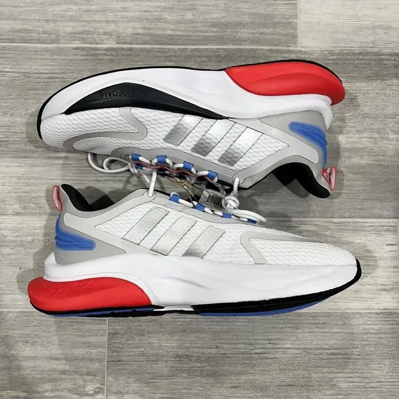 Adidas AlphaBounce   White Silver Red Blue Running‎ Shoes HP6139 Men Size 12 NEW