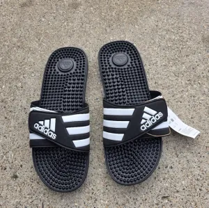 Adidas Black and White Slides Men Size 11