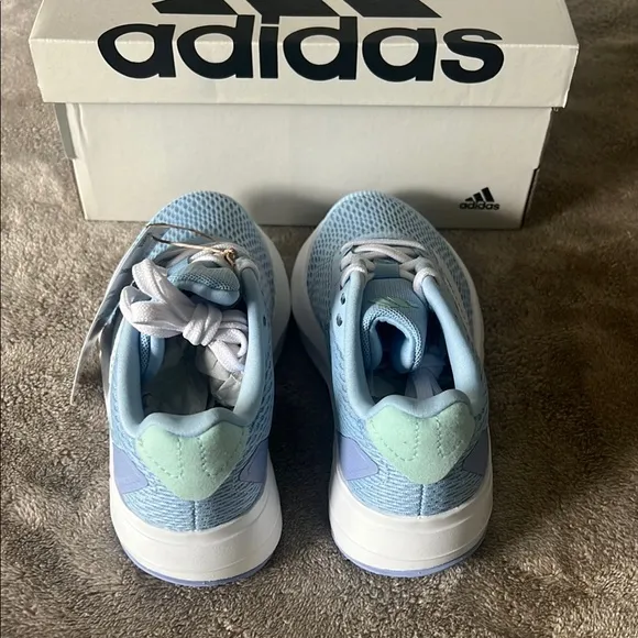 Adidas Blue and White Sneakers Lightweight Mesh