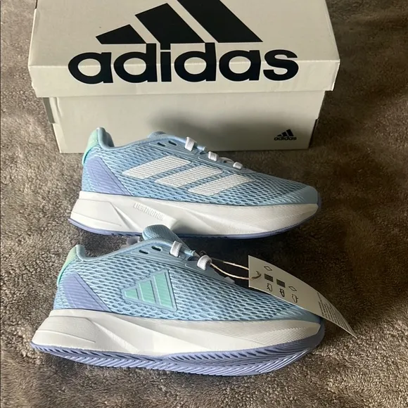 Adidas Blue and White Sneakers Lightweight Mesh