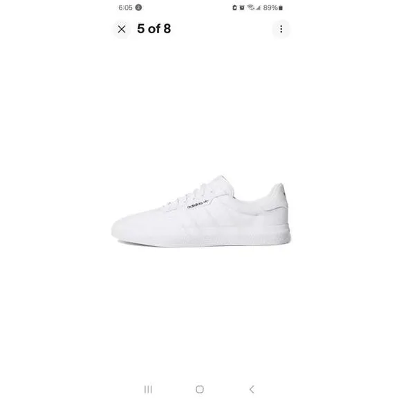 Adidas Canvas Shoes Mens 9 White 3MC New with tags