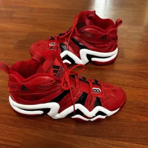 Adidas Red Athletic Shoes with Chunky Sole and Breathable Upper