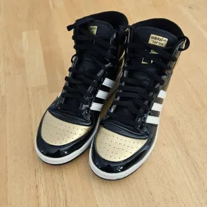 Adidas Shoes Mens Top Ten FX7873 Black Gold Basketball Sneakers Size 10
