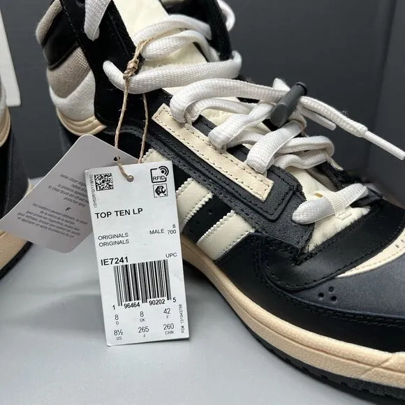 Adidas Top Ten LP Black/White-Wonder Beige IE7241 Men Size 8.5 NEW