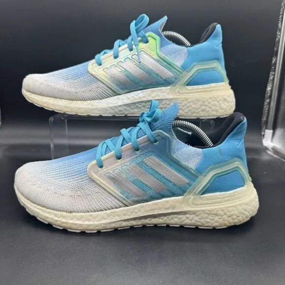 Adidas Ultraboost 20 Lightweight Running Shoes Blue FV8324 Mens Size 10.5 EUC
