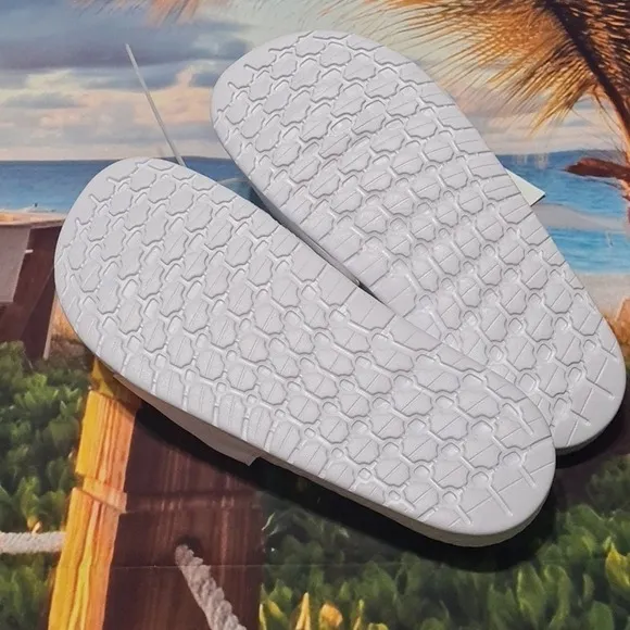 Adidas White Boost Slides Flip Flops NWT Size 10