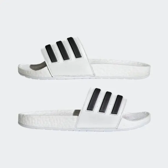 Adidas White Boost Slides Flip Flops NWT Size 10