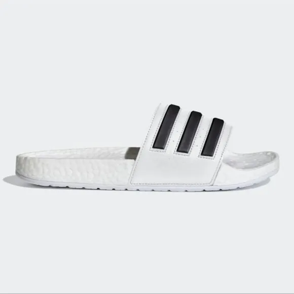 Adidas White Boost Slides Flip Flops NWT Size 10
