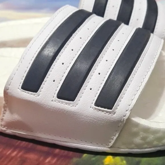 Adidas White Boost Slides Flip Flops NWT Size 10