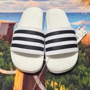 Adidas White Boost Slides Flip Flops NWT Size 10