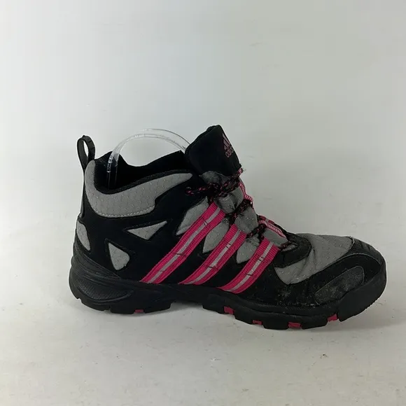 Adidas black grey pink water resistant high top athletic shoes us mens size 7