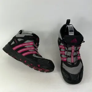 Adidas black grey pink water resistant high top athletic shoes us mens size 7