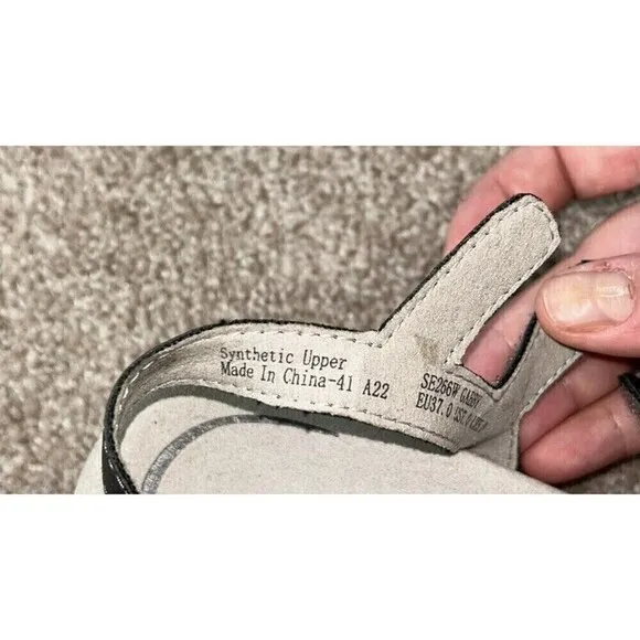 Aetrex Gabby Banded Stitch Wedge Sandals 7 Comfort
