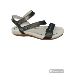Aetrex Gabby Banded Stitch Wedge Sandals 7 Comfort