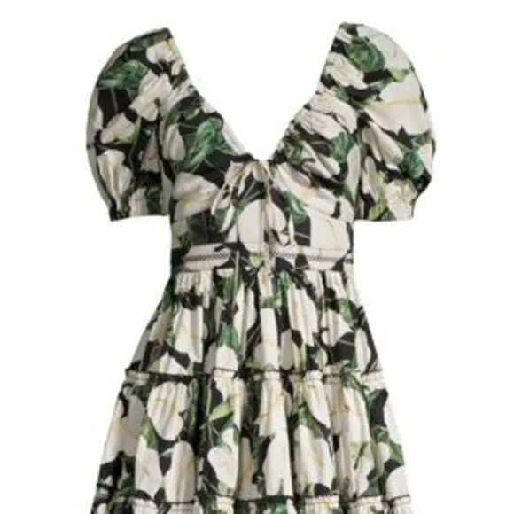 Agua Bendita Floral Tiered Dress